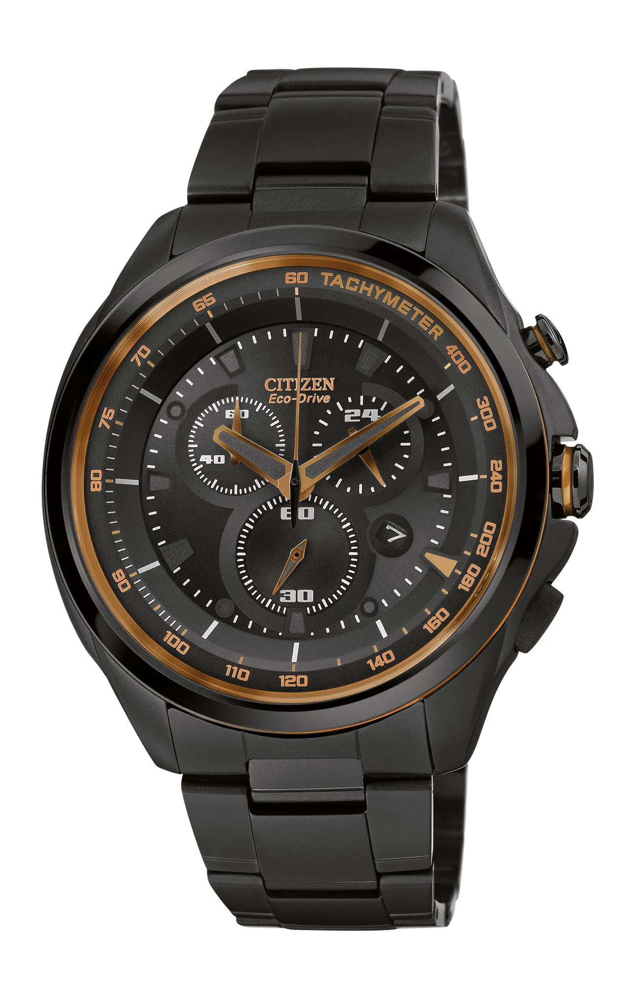 Sport Casual Black Dial Stainless Steel Bracelet AT2187-51E | CITIZEN